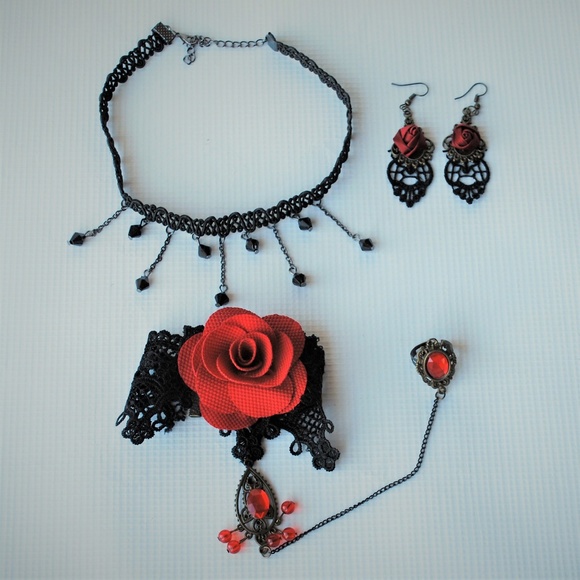 Halloween Jewelry Gothic-Rock Fashion 3 Piece Set - Picture 4 of 8